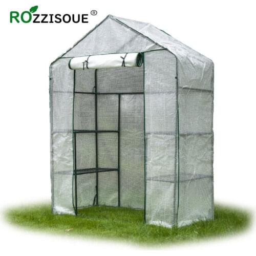 Transparent Greenhouses Warm Garden Household Plant Garden Grow House Protect Plants PVC Warm Greenhouse Cover with Iron Stand