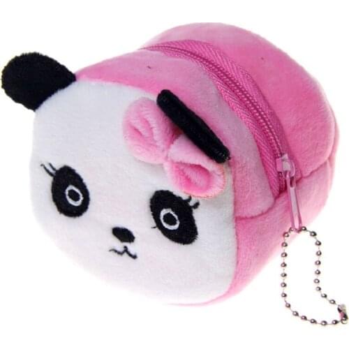 Womens Mini Plush Cartoon Bear Wallet Ladies Coin Purse Small Pouch Money Bag Carteira Femininas for Girls