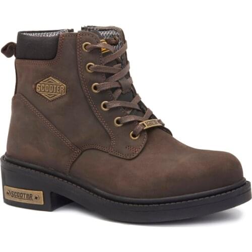 Scooter 5121 Coffee Nubuck 2021 Winter Women Shoes Boots Waterproof Waterproof Lace-Up Solid Durable Snow Winter Use Comfortable