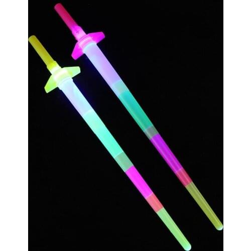 CHristmas new year party Large LED new telescopic four-bar glow stick childrens luminous toys gifts