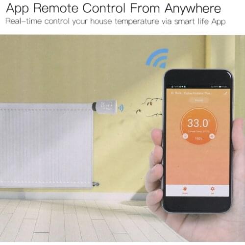 TUYA Zigbee3.0 Wifi TRV Thermostat Thermostatic Radiator Actuator Voice Control M89B