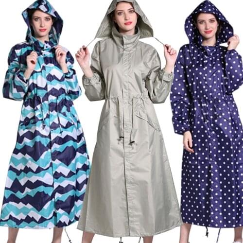 Lengthen young womens fashion thin and light large size walking poncho full seal waterproof raincoat poncho
