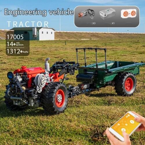 IN STOCK MOULDKING Motorized Tractor Model Technology APP RC High Tech Transport Building Blocks Assembly Bricks Toys Kids Gifts