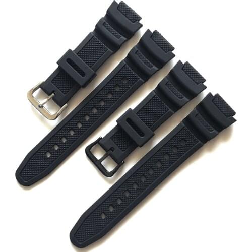 Waterproof Drop Resistance Sport Replacement Strap For Casio AQ-S810W S800 MRW-200 MRW200 W735 752H Black White Color Watch Band
