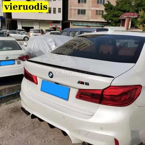 For BMW 5 Series 520i 528i 535i 530i 525i G30 G38 Carbon fiber Material Car Rear Wing Primer Color Rear Spoiler 2017 2018 2019