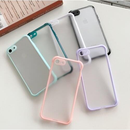 Lens Protection Shockproof Armor Phone Case For iPhone 12 11 Pro X Xs MAX XR 6 6s 7 8 Plus SE 2020 Camera Candy Color Cover Case