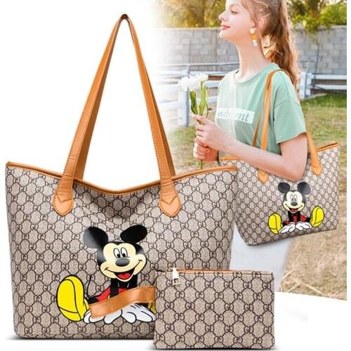 Women Micky Bag Girls Womens leather bags Handbag Tote bags Shoulder Bags Cartoon Womens Shopper Bags 2021 womens brand