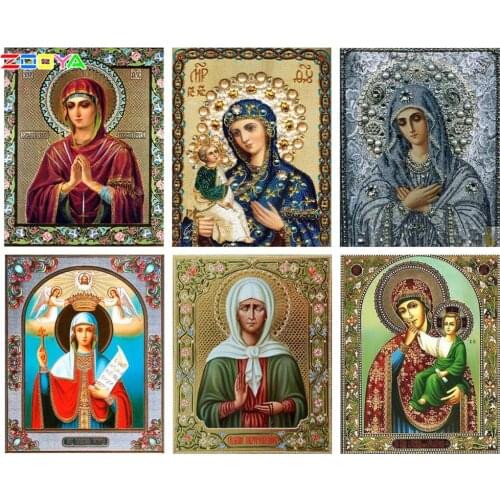 ZOOYA Stitch 3D Diamond Painting Religious Religion 5D Diamond Painting Full Drill Square/ Round New Diamond Embroidery 2019 67