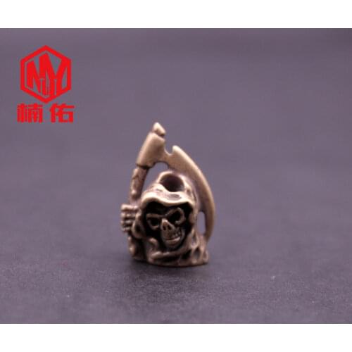 1PC Sickle Grim Reaper Cloak Paracord Knife Beads Outdoor Tool Bracelet Key Ring Paracord Bead