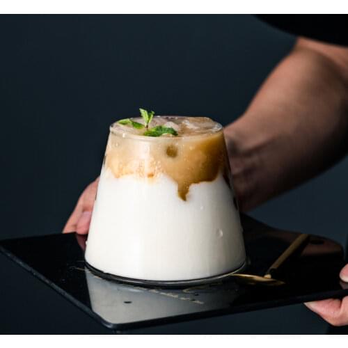 1Pcs Glass Cup Cold Hot Drinking Coffee Mug Water Juice Milk Cup Simple Design Cola Ice Cream cocktail Glass Cup Tea Coffee Mugs