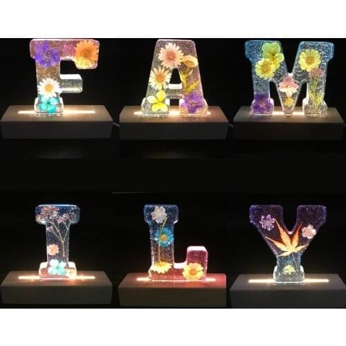 26Pcs Silicone Alphabet Molds Large Letter Molds Epoxy Resin Molds for DIY Craft Birthday Party Wedding Home Decoration