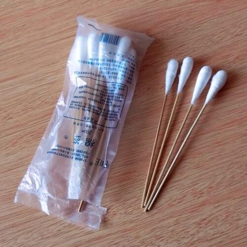 5 Packs Extended Handle Cotton Swab 20cm Extra Large Cotton Head Wood Sticks Applicator Q-tip 20pcs/pack