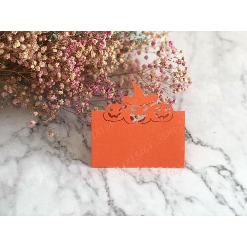 50pcs Ghost Place Cards Party Table Name Activity Cards Invitation Card Halloween Banquet Party Decoration Supplies