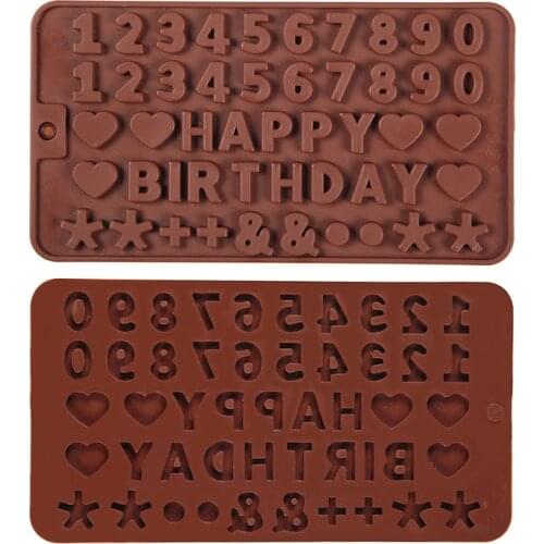 Baking accessories cream cake digital Birthday Decoration tools Chocolate Mold baking accessories pastry cake design silicon mol