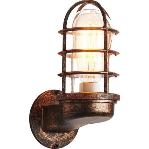 American Industrial retro wall lamp black color iron Lamp body Creative wall lighting LED E27 AC85-265V Cafe clothing store