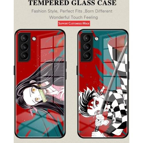 Anime Demon Slayer Kamado Tanjirou phone case For Samsung S8 9 10 10E 20 20Plus 21 21Ultra Note8 9 10 20tempered glass shell