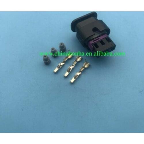 Free shipping 10 pcs/lot 3 pin AMP auto electronic automotive waterproof connector 1718653-1 for 4F0973703A 4F0973703