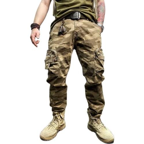 Classic Regular Slim Joggers Military Army Tactical Cargo Pants Men Casual Harem Trousers Streetwear Camouflage Clothing