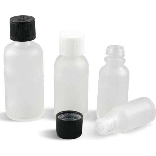 5ml 10ml 15ml 20ml 30m 50ml 100ml Frost aromatherapy oil bottle with child resistance f Cap orificereducer 12pcs