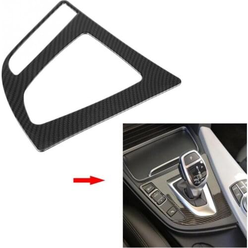 Carbon Fiber Style Auto Center Control Gear Shift Panel Cover Trim Frame for BMW 3 Series F30 GT F34 2014-2018
