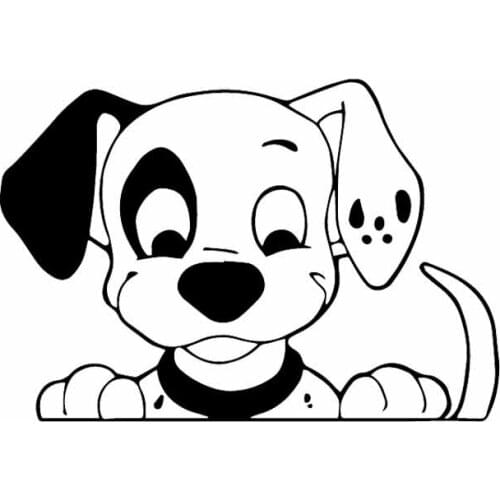 Creative Dalmatian Dog Car Sticker Accessories Window Decal Decoration Windshield Motorcycle Mirror PVC 15cm X 10cm