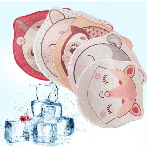 Summer Cartoon Animal Cat Cushion Ice Silk Cushion New Anti-heat And Cooling Sleeping Mat Non-slip Rubber Mat