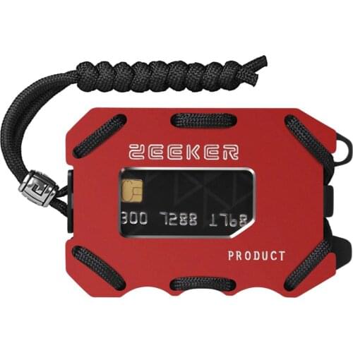 Zeeker Metal Wallet Front Pocket Wallet Slim Credit Card Holder Wallet Men&Women with Cash Clip Paracord for Cards and Cash