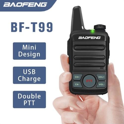 NEW Upgraded BF-T1 Baofeng BF-T99 Mini Walkie-talkie Kids Handheld UHF Two Way Radio USB Charge Ham Radio Station FM Transceiver