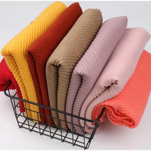 Fashion 180*90cm TR Cotton Scarf Pleated Crinkle Womens Hijab Muslim Head Wrap Wrinkle Shawl Scarves Plain Colours 1PC Retail