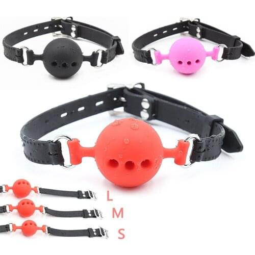 Soft Silicone Gag Ball BDSM Oral Bondage Gear Fetish Open Mouth Breathable Sex Toys For Couples Cosplay Slave Exotic Accessories