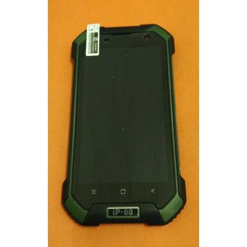 Used Original Touch screen + LCD display + Frame+microphone mic for Blackview BV6000 MT6755 Octa Core 4.7" HD Free shipping