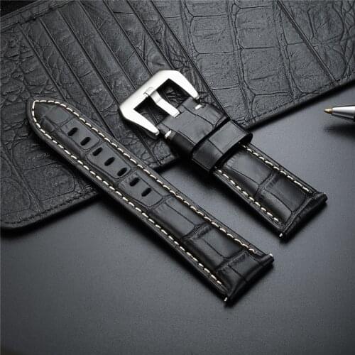 Embossed Genuine Leather Straps Grain Men Watchband 20mm 22mm 24mm 26mm Watch Accessories Business Casual Bracelet Strap