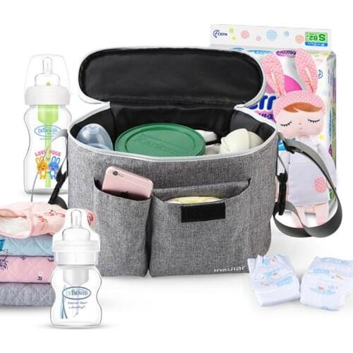 Baby Stroller Bag Nappy Organizer Travel Pushchair Hanging Milk Bottle Bag Pram Accessories