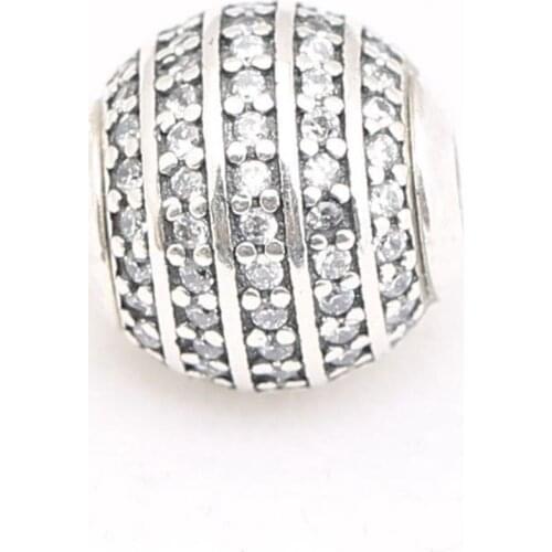 Essence Bead S925 Silver CONFIDENCE Charm Clear CZ for Essence Bracelet Bangle Lady Jewelry Gift Small Hole