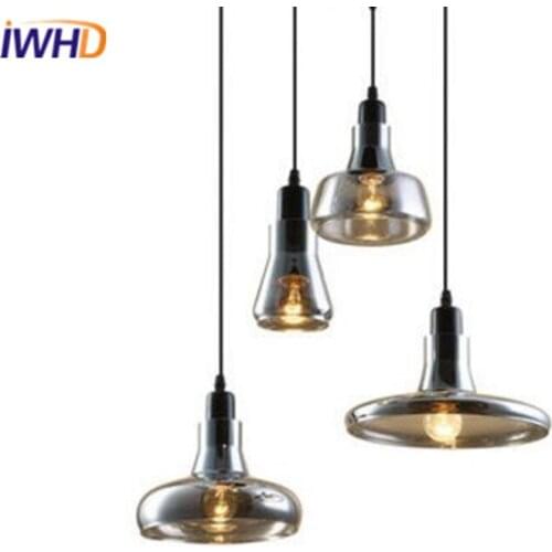 Dark Brown Glass Pendant Lamp Nordic Modern Pendant Lights LED Hanglamp For Bedroom Living Room decoration Suspension Luminaire