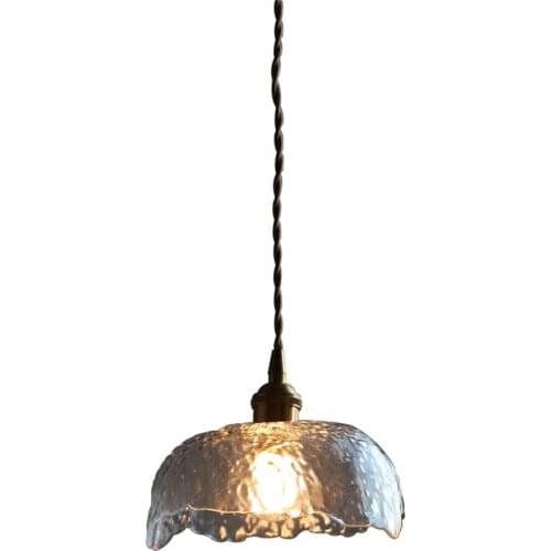 Nordic Design Vintage Pendant Light LED Copper Glass Loft Hanging Lamp Dining Room Home Lighting Antique Droplight Luminaire