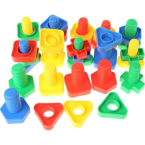 Insert Blocks Screw Building Blocks Nut Toys Children Educational Montessori Toy