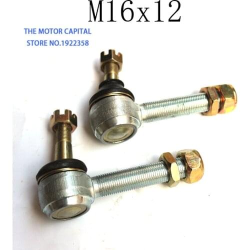High quality new M16xM12 Bolt Tie Rod End Ball Joint Joiner fit ATV Joint Ball U-joint Tie Rod End Kit