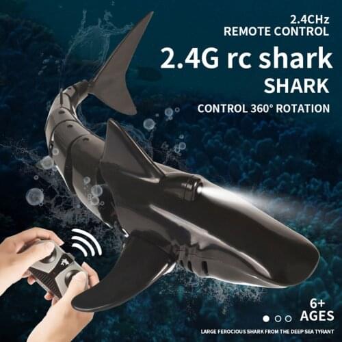 2.4G 4-channel high-speed remote control simulation shark swimming pool bathroom underwater childrens game toy new #W
