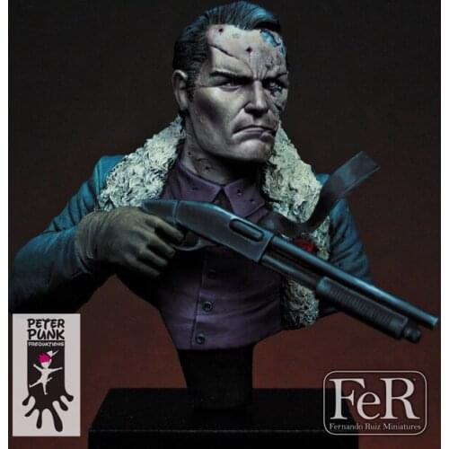 1/16 resin bust Schwarzenegger executor movie character GK white model hand model X28