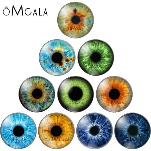 10pcs 5 pairs Dragon Eyes Cat Eye Toys Hot Sale 8mm 10mm 12mm 20mm 25mm Handmade Photo Glass Cabochons DIY Making Accessories