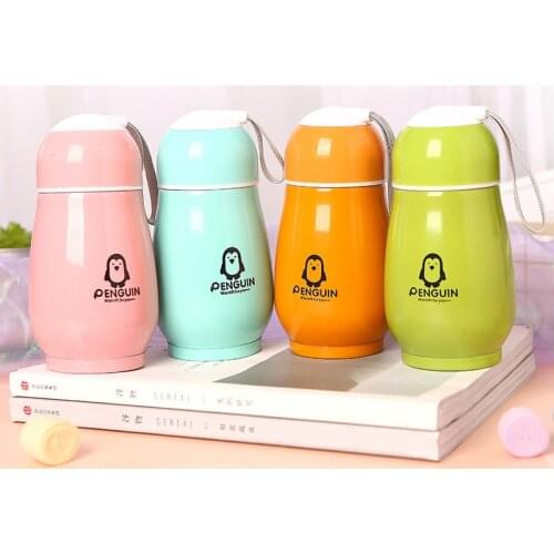 170ml Portable Water Bottle Stainless Steel Cute Insulated Thermos Leak Proof Camping Cup Cartoon Drinkware For Children