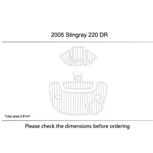 2005 Stingray 220 DR Swim Platform Pads 1/4" 6mm EVA Teak Decking Non-slip mat