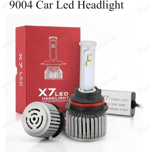 2016 New Design X7 9004 Led Headlight Cars High Low Beam 120W Fog Light Kit LED Lamp CarStyling 9004 LED Bulbs For Cars