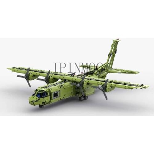 MOC-36862 four-engine propeller transport technology accessories multicolor optional boy gift