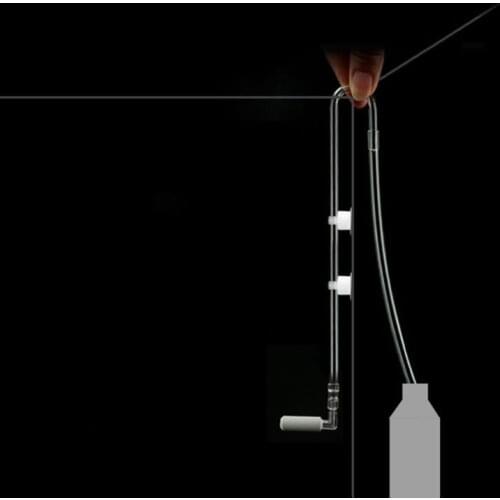 Aquarium CO2 System Diffuser 360 Degrees Check Valve Arcylic Tube with Suction