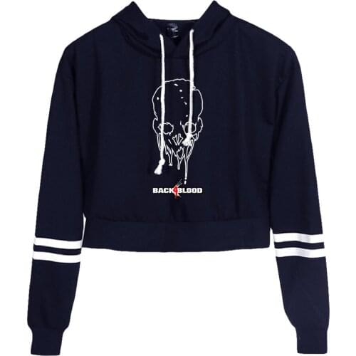 BSLNXNMA Back 4 Blood 2D print Umbilical hooded sweater Women Hoodies Sexy K-pops hooded Harajuku