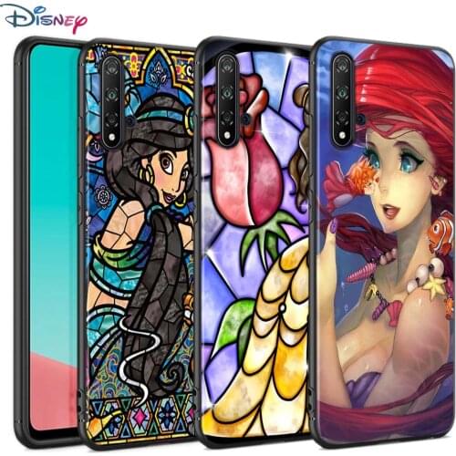 Black Soft Cover Mosaic princess For Huawei Nova 8 7 6 SE 5T 7i 5i 5Z 5 4 4E 3 3i 3E 2i Pro Phone Case