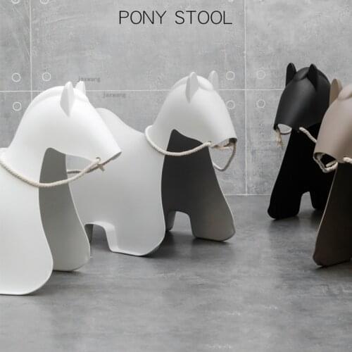 Kids Kindergarten Cartoom Chair Childrens Bedroom Living Room Stool for Balcony Animal Plastic Footstool Home Furniture Ottoman