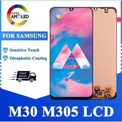 6.4'' LCD Display For Samsung Galaxy M30 M305F LCD Screen Replacement With Touch Screen Digitizer Assembly For M30 LCD Repair